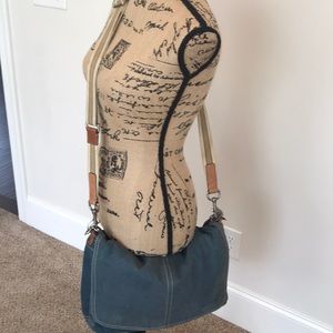 ♣️COACH DENIM DYED CANVAS MESSENGER LAPTOP BAG